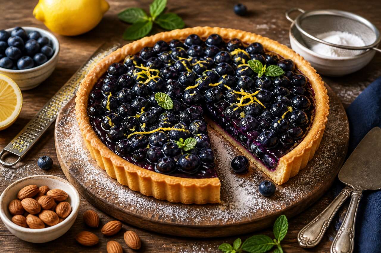 Recette de tarte aux myrtilles au Companion