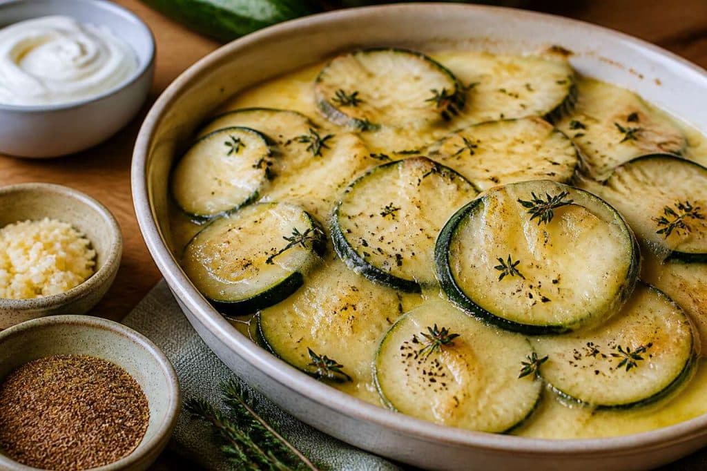 Recette de courgettes au Saint-Nectaire fondant et gourmand