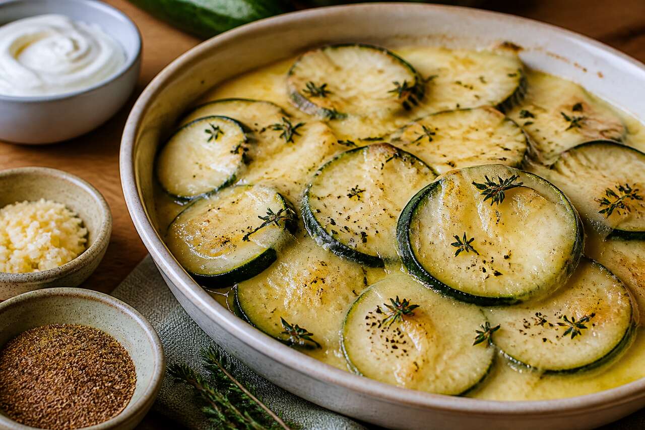 Recette de courgettes au Saint-Nectaire fondant et gourmand