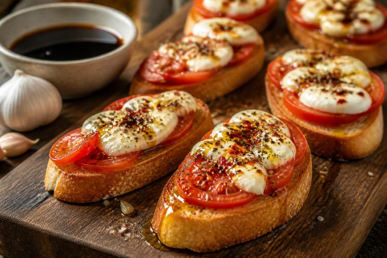 Recette facile de crostinis tomates mozzarella