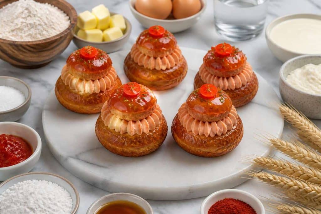 Recette de mini saint-honoré à la tomate