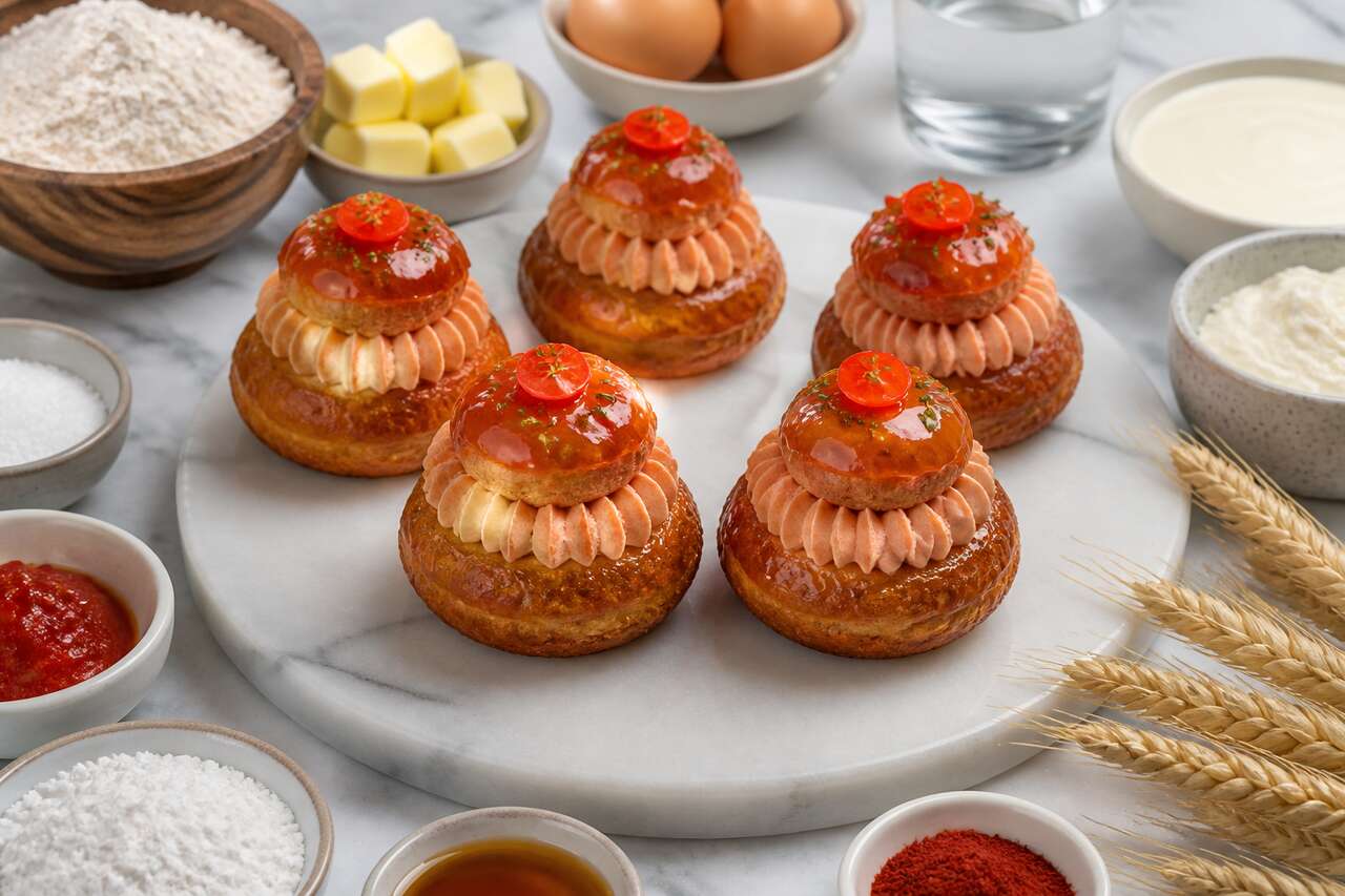 Recette de mini saint-honoré à la tomate