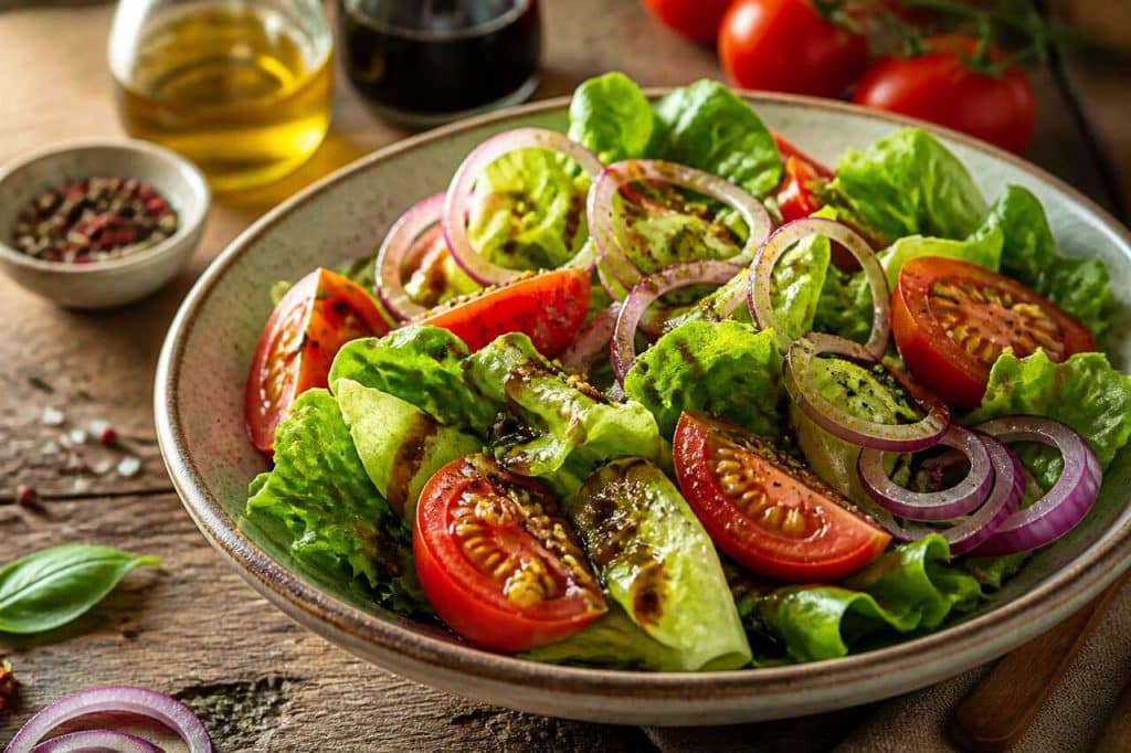 Recette facile de salade de laitue et tomates