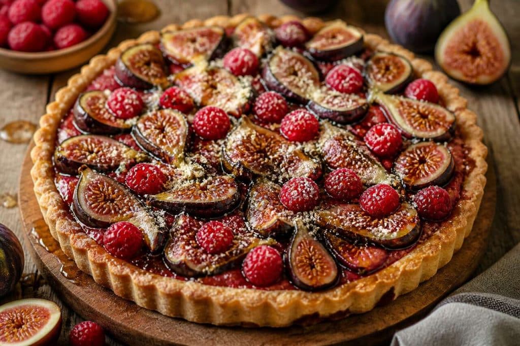 Recette de tarte aux figues et framboises