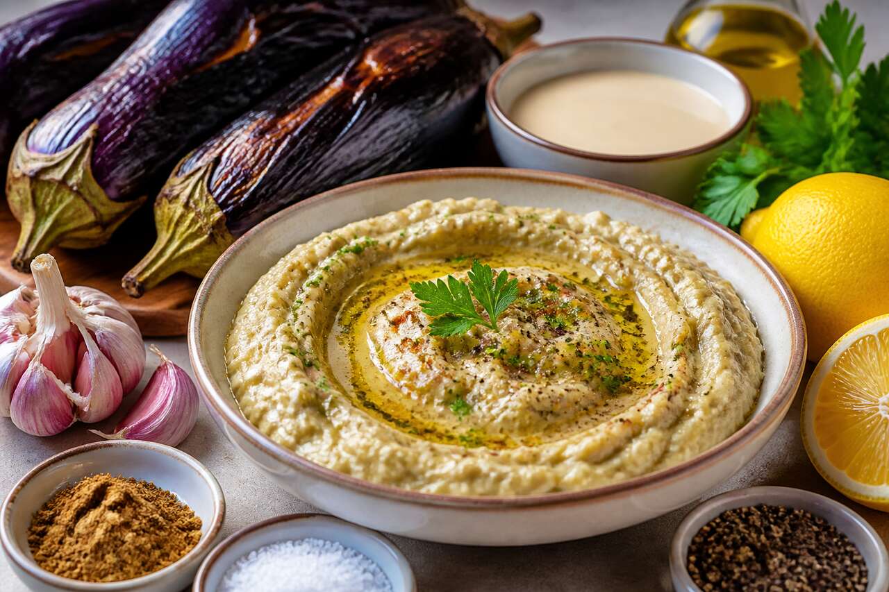 Recette facile de crème d'aubergines onctueuse et savoureuse