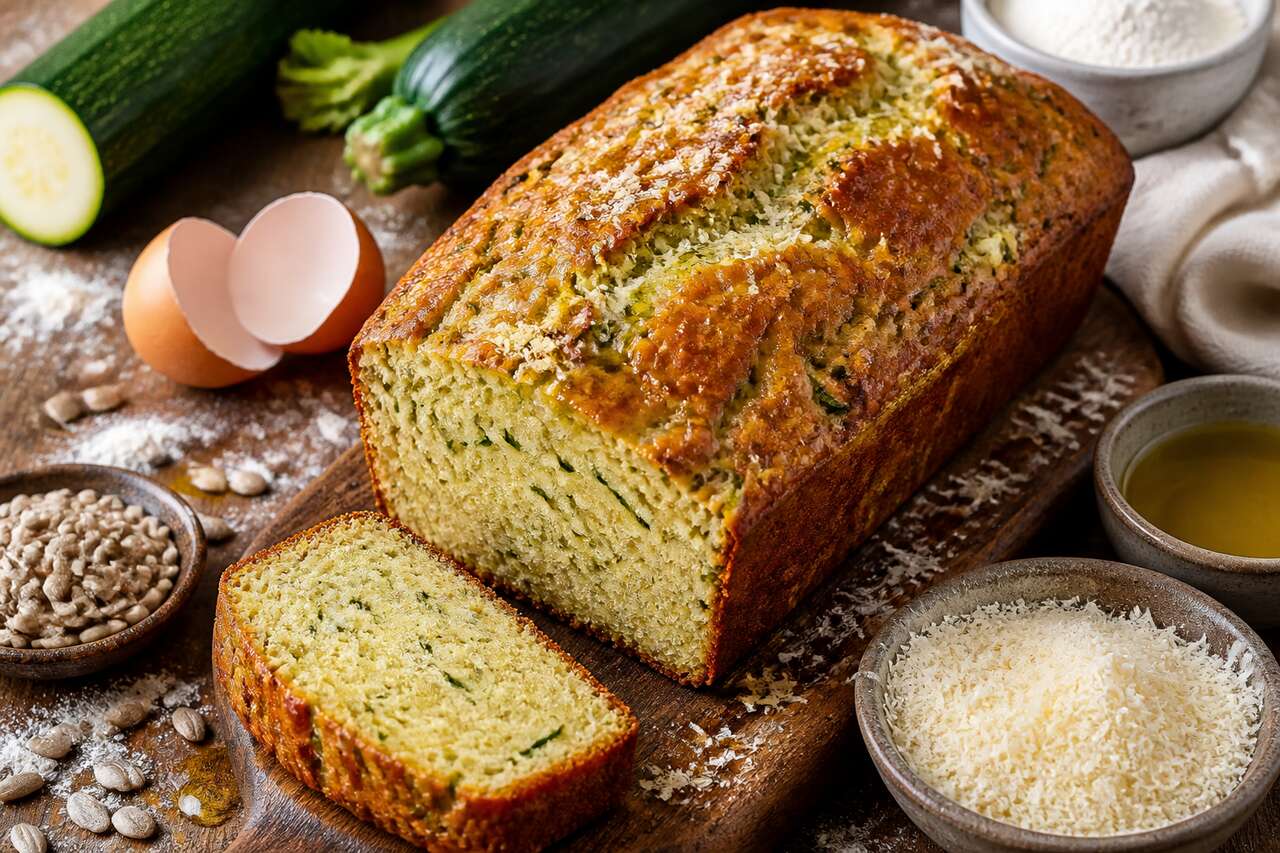 Recette facile de pain de courgettes au parmesan