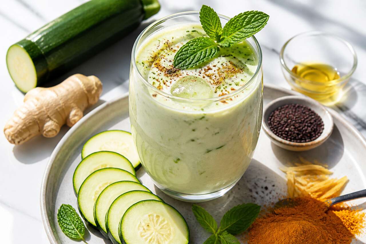 Recette de lassi de courgettes aux épices