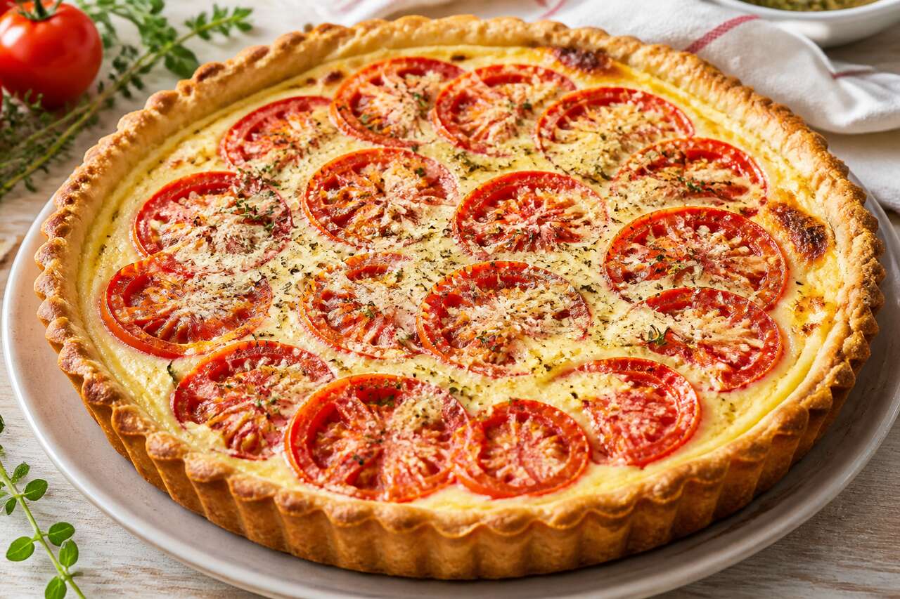 Recette facile de quiche à la tomate