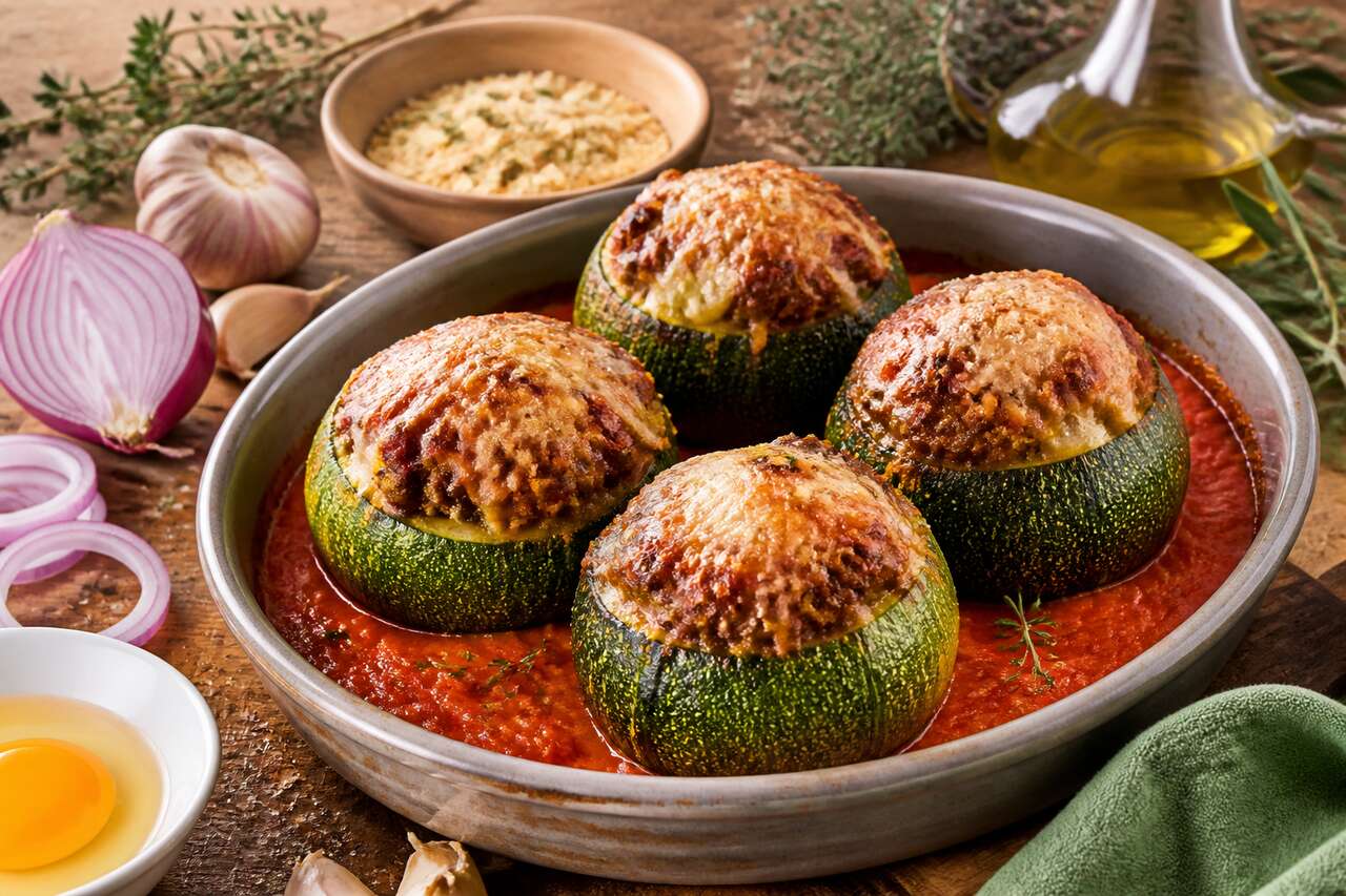 Recette de courgettes farcies au hachis de viande