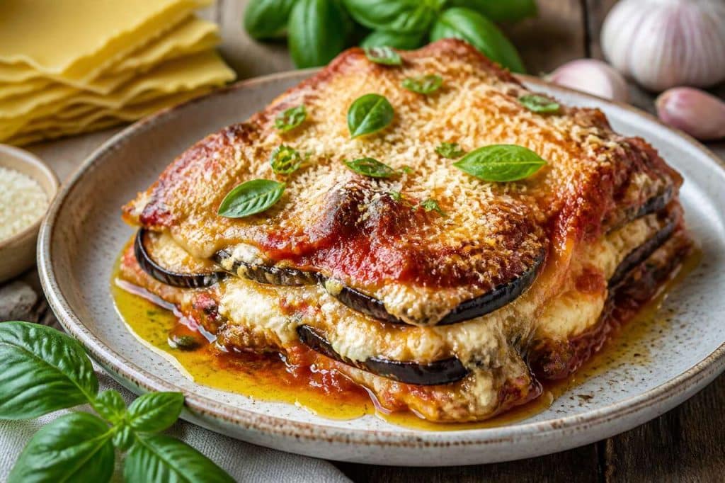 Recette de lasagne aux aubergines et à la ricotta