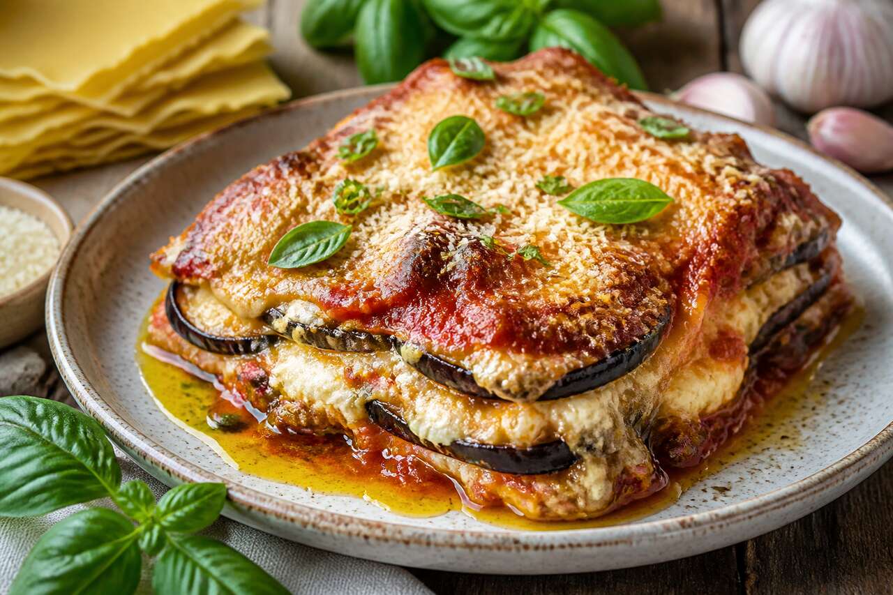 Recette de lasagne aux aubergines et à la ricotta