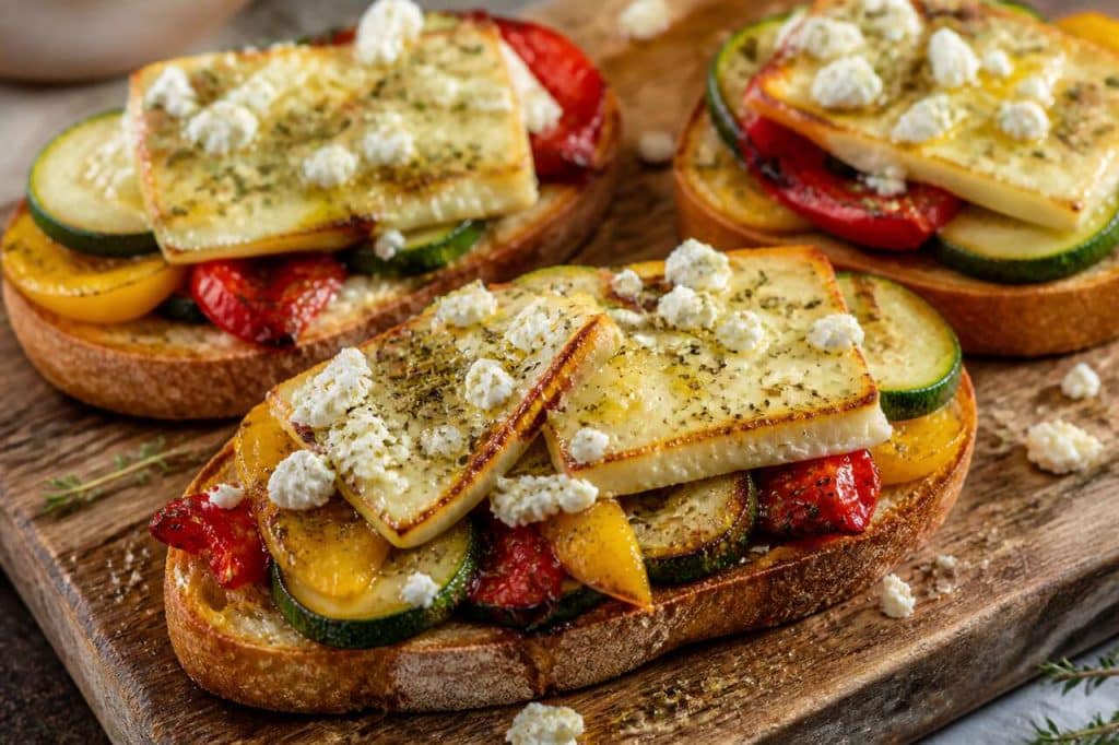 Recette de tartine aux courgettes, poivrons et toastinette