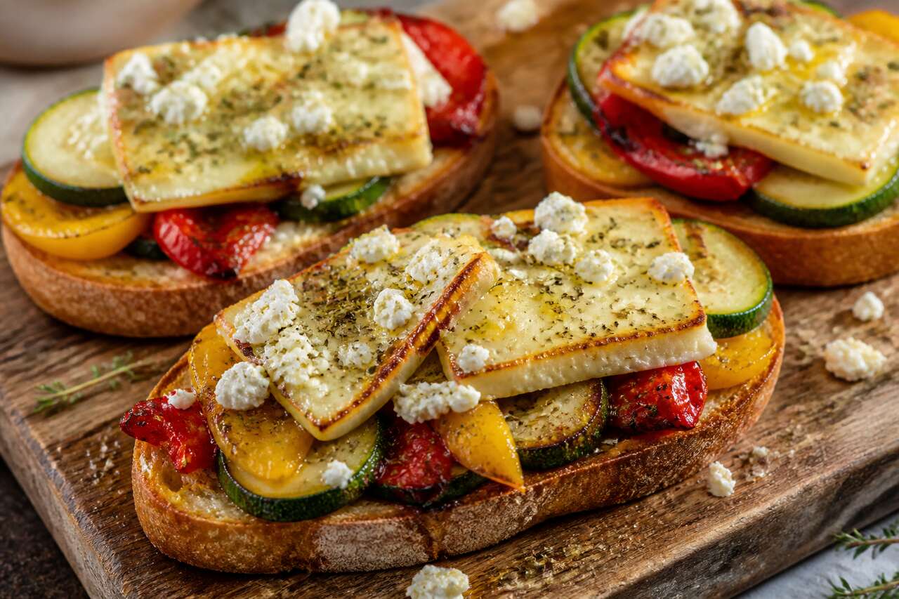Recette de tartine aux courgettes, poivrons et toastinette
