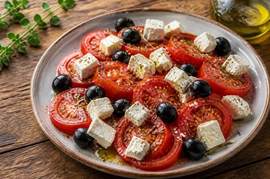 Recette facile de salade de tomates au brebis