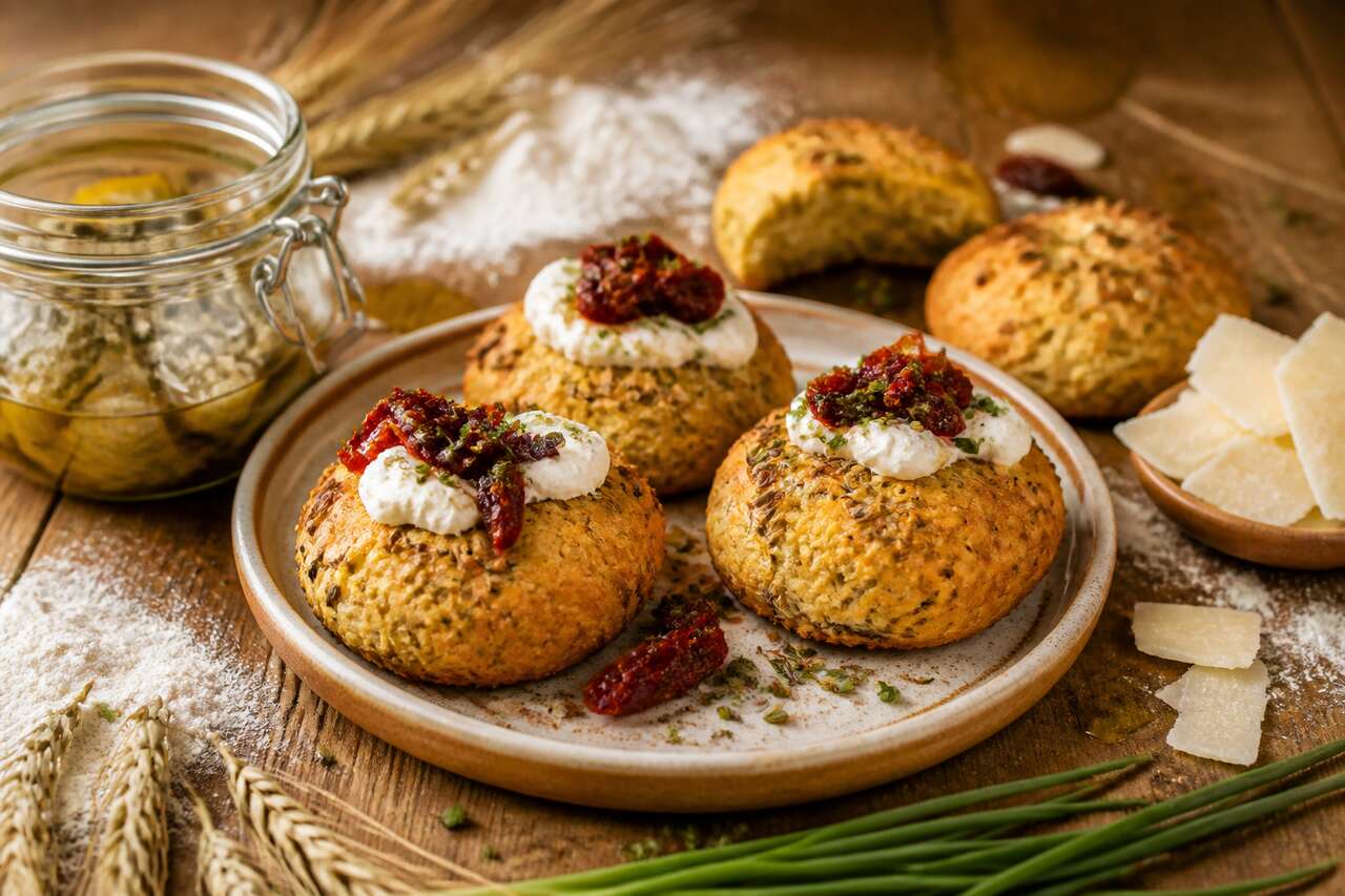 Recette de biscuit sablé au fenouil confit, tomates et crème légère