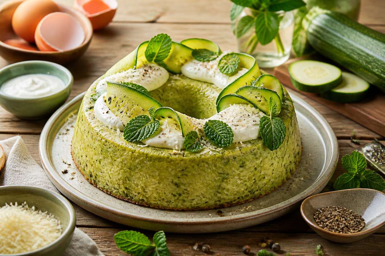 Recette de flans aux courgettes et à la menthe cuits à la vapeur