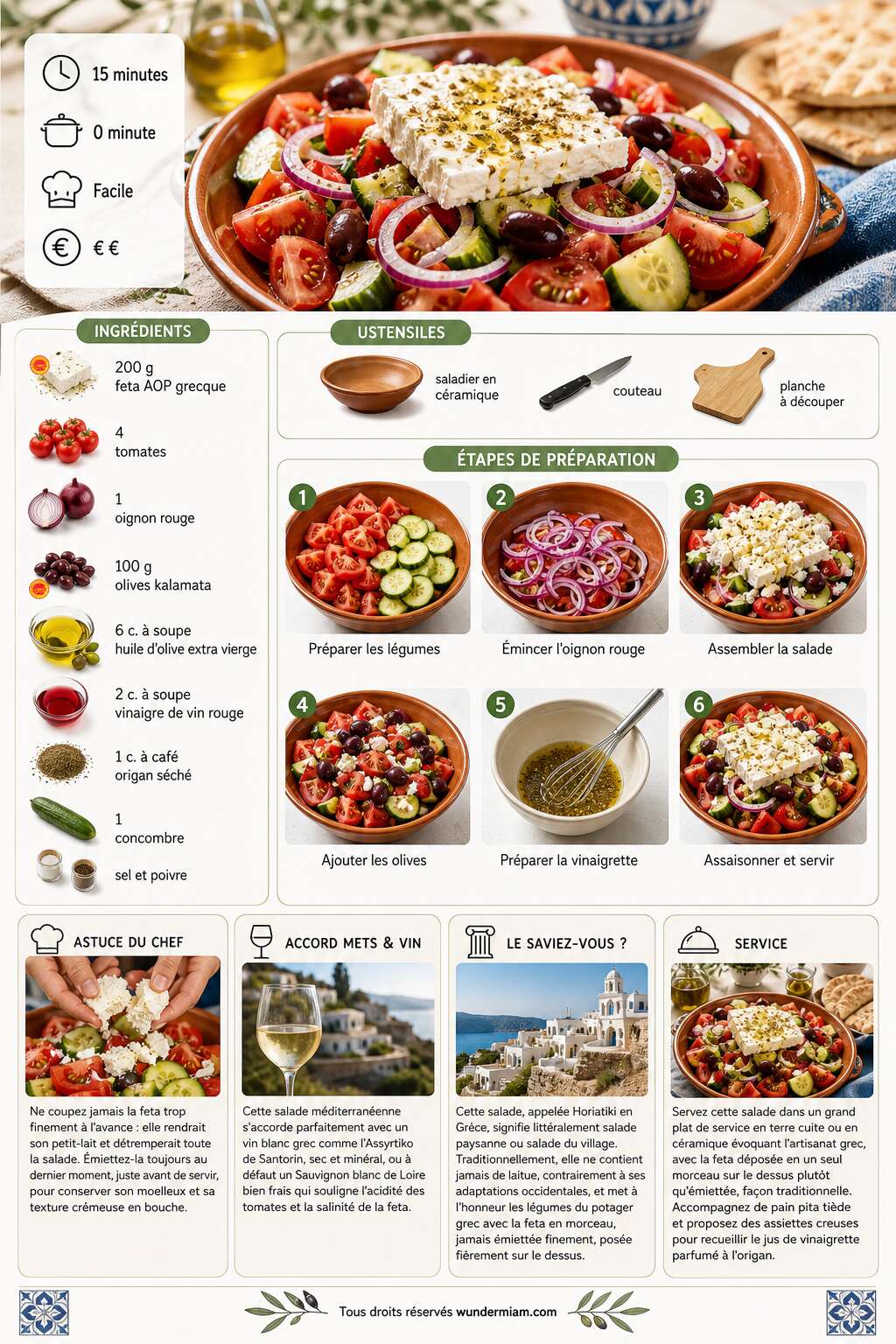 Fiche recette Salade de feta, tomates et oignons rouges : la recette fra&icirc;che et gourmande