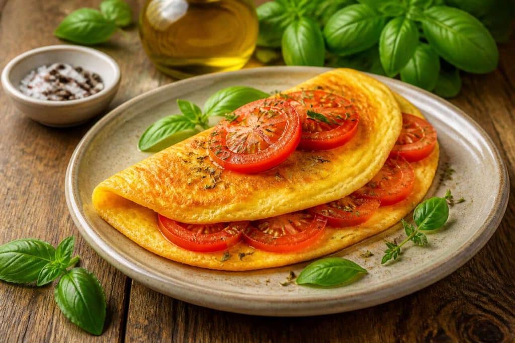 Recette facile d'omelette aux tomates