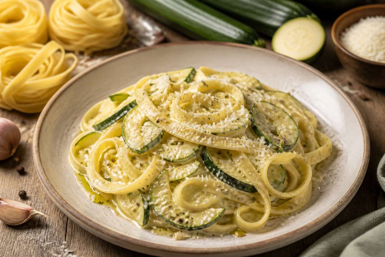 Recette de tagliatelles Ă la sauce courgette : simple et savoureuse
