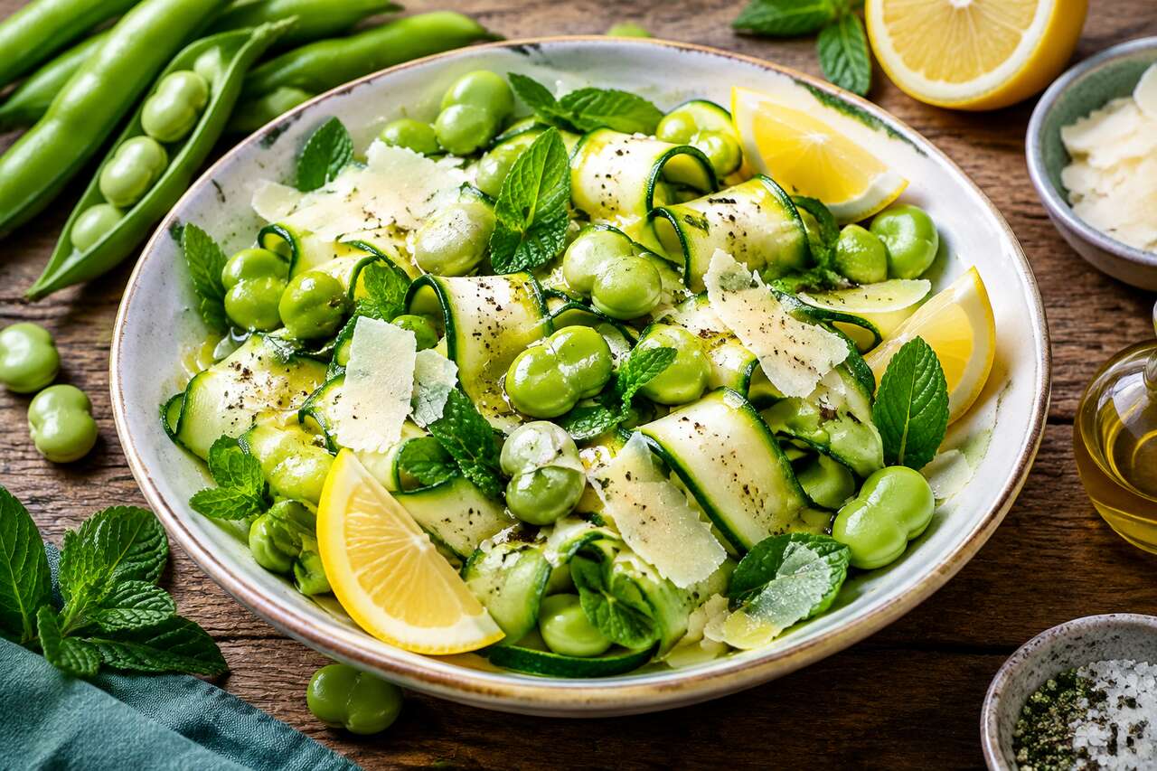 Recette facile de salade de courgettes et de fèves
