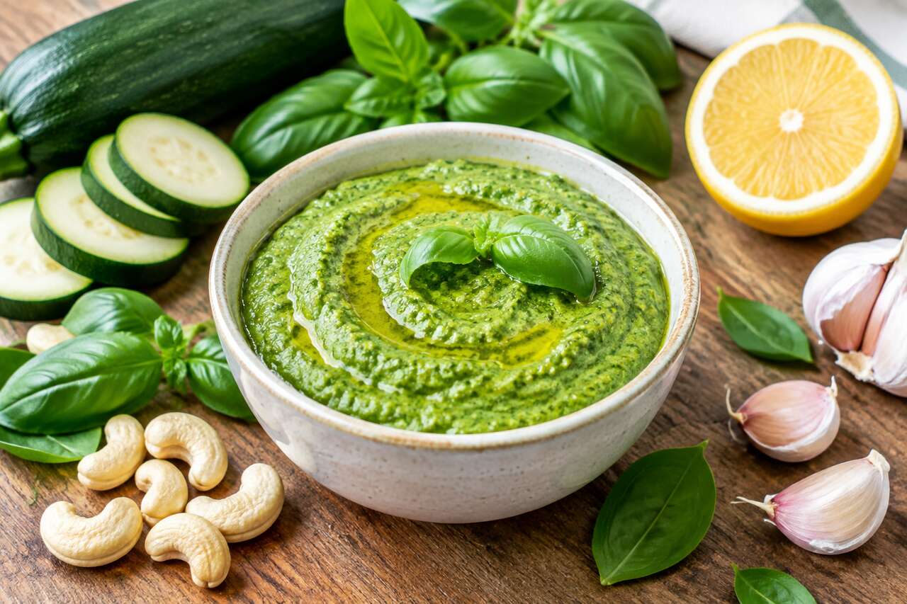 Recette de pesto végétal aux courgettes facile et savoureux