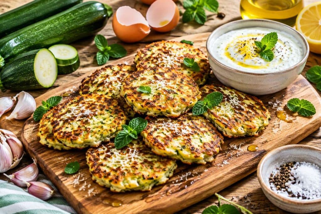 Recette facile de beignets de courgettes râpées