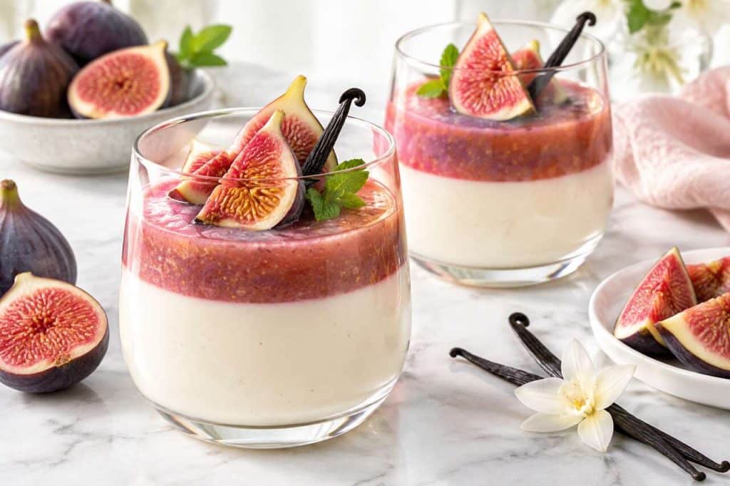 Recette de panna cotta aux figues et à la vanille