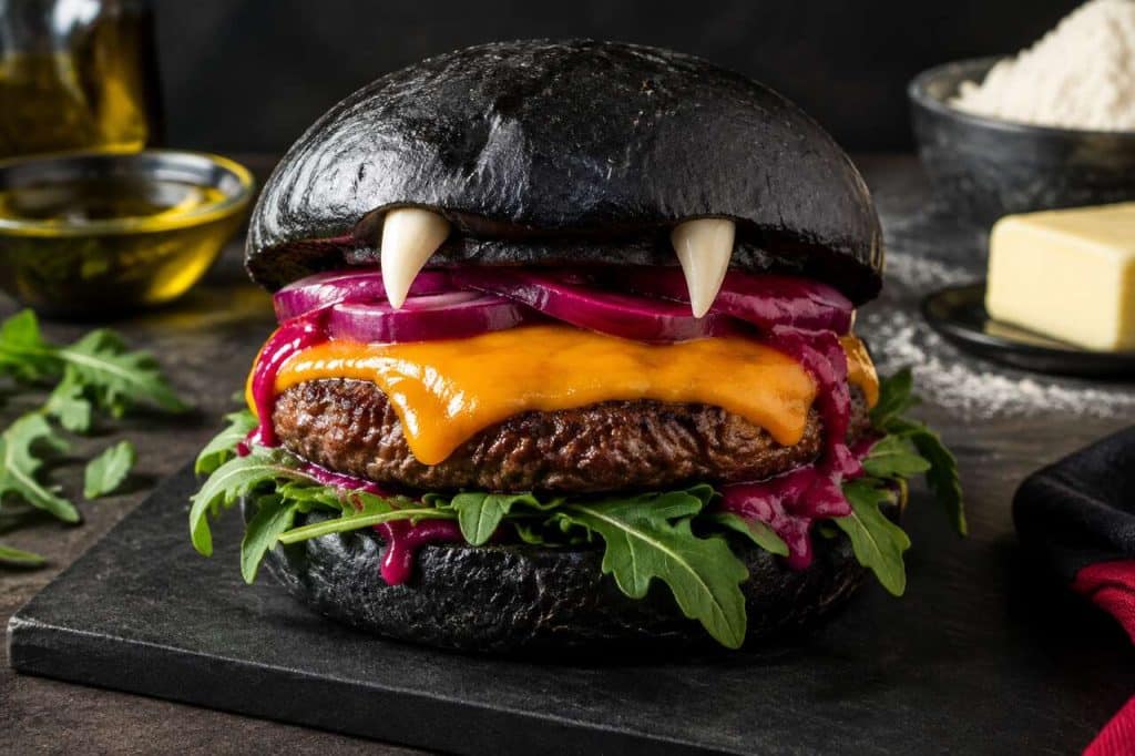 Recette du burger Dracula pour Halloween
