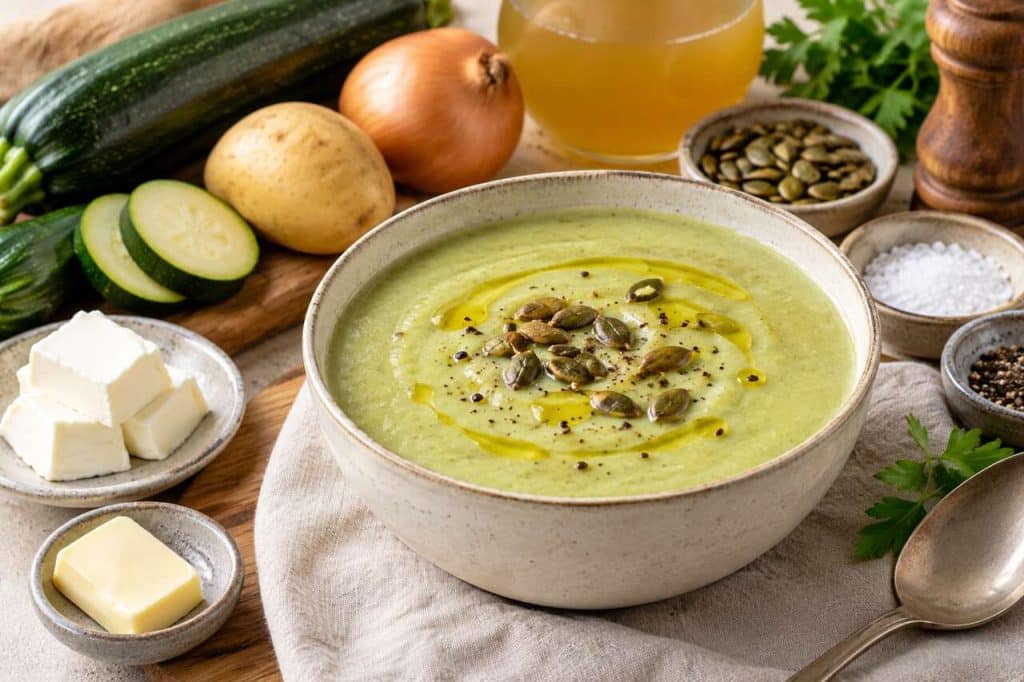 Recette du velouté de courgette et Kiri au Companion