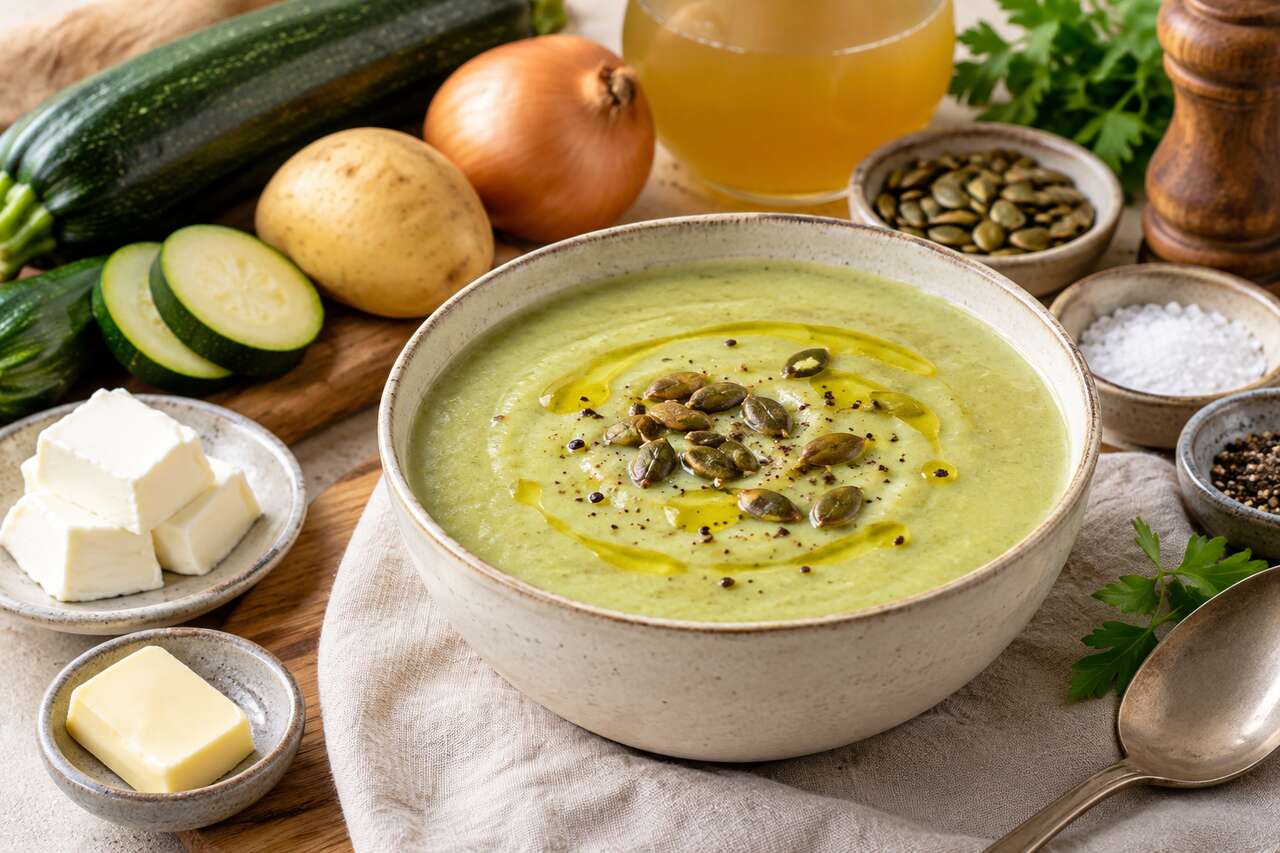 Recette du velouté de courgette et Kiri au Companion
