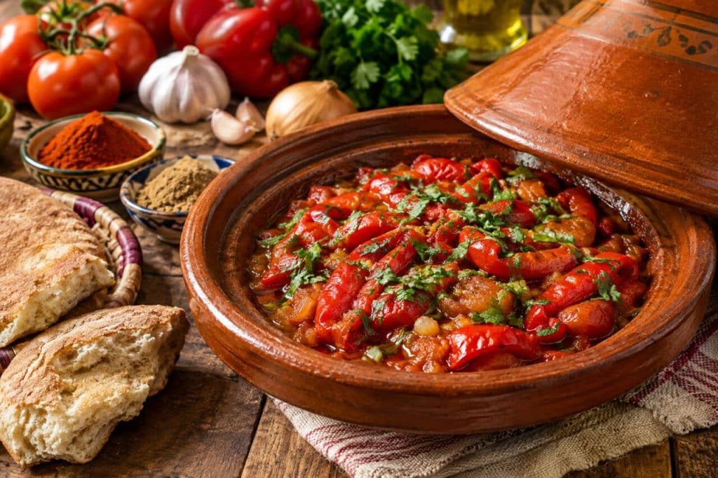 Recette de poivrons à la sauce tomate façon marocaine