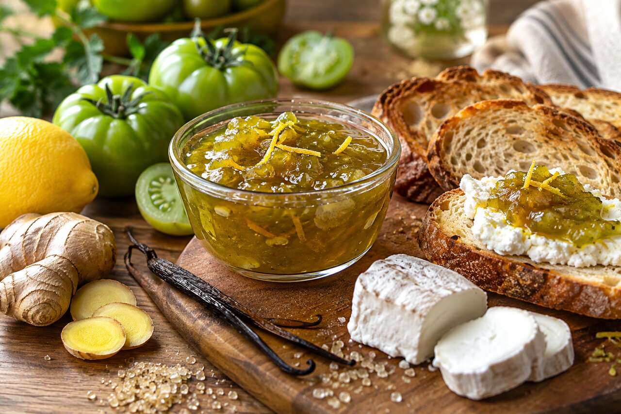 Recette de confiture Ă la tomate verte maison