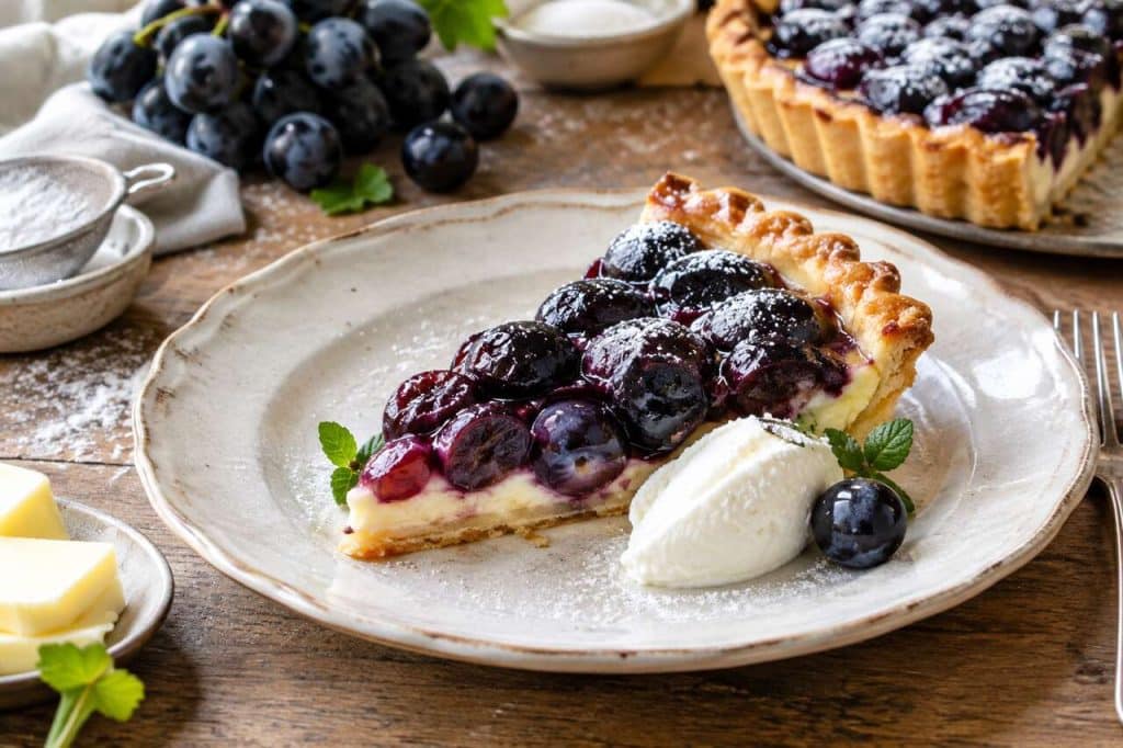 Recette de tarte aux raisins noirs facile et gourmande