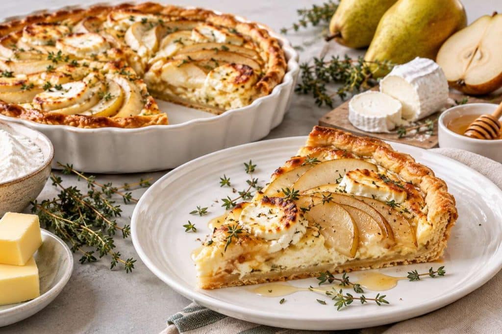 Recette de tarte aux poires et chèvre : un mariage sucré-salé irrésistible