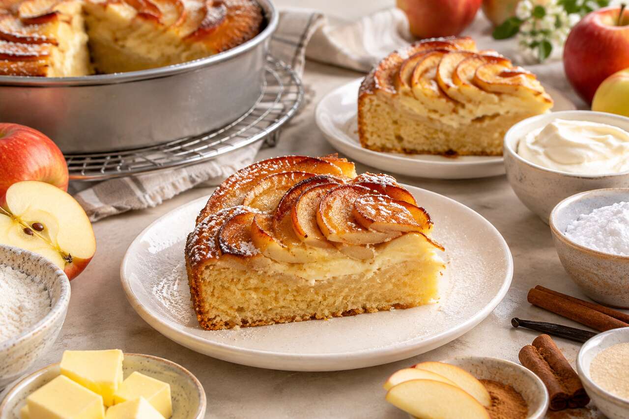 Recette du gĂąteau aux pommes et mascarpone