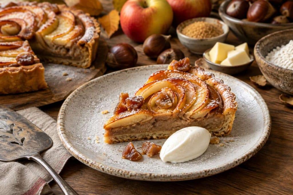 Recette de tarte à la châtaigne et à la pomme : un dessert d'automne irrésistible