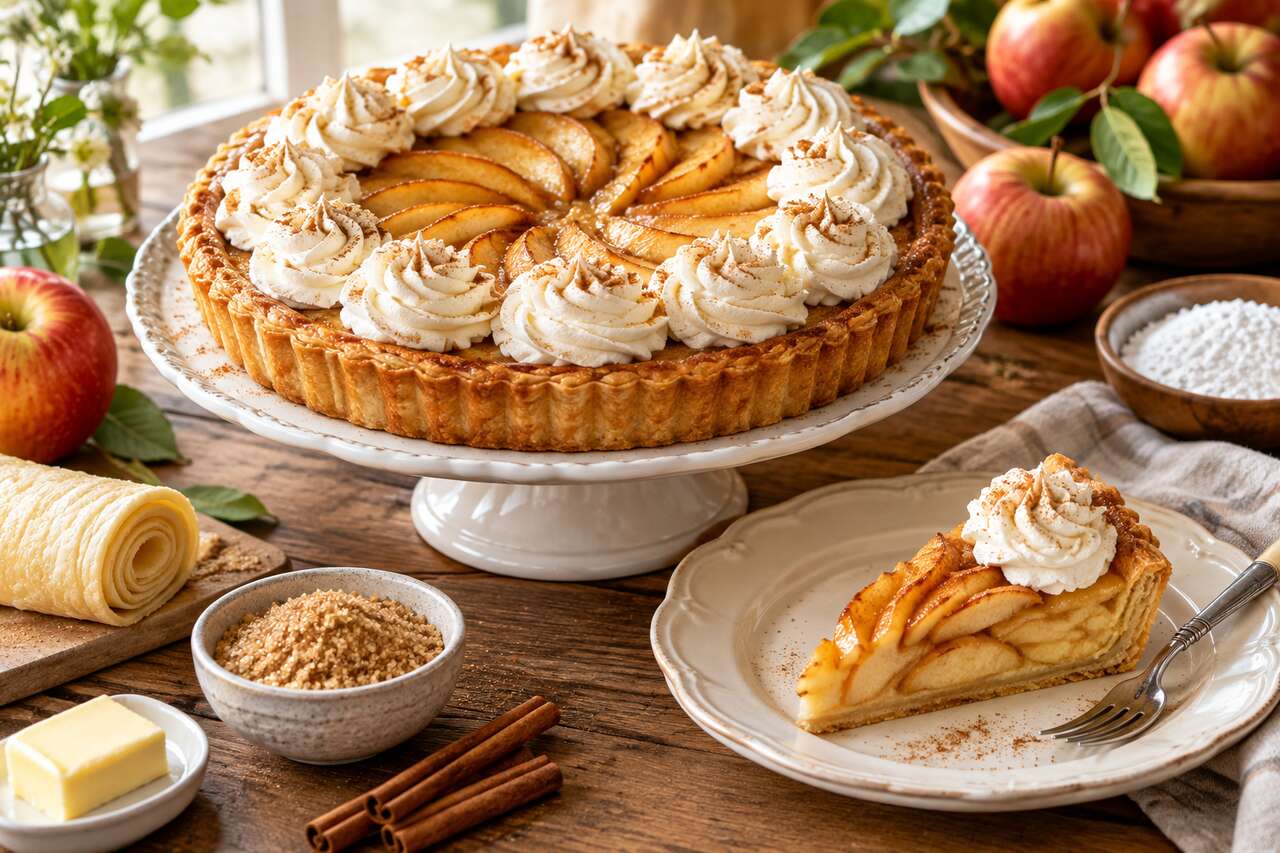 Recette de tarte aux pommes Ă la chantilly express