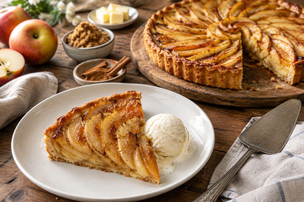 Recette de tarte aux pommes rapide Ă la cassonade