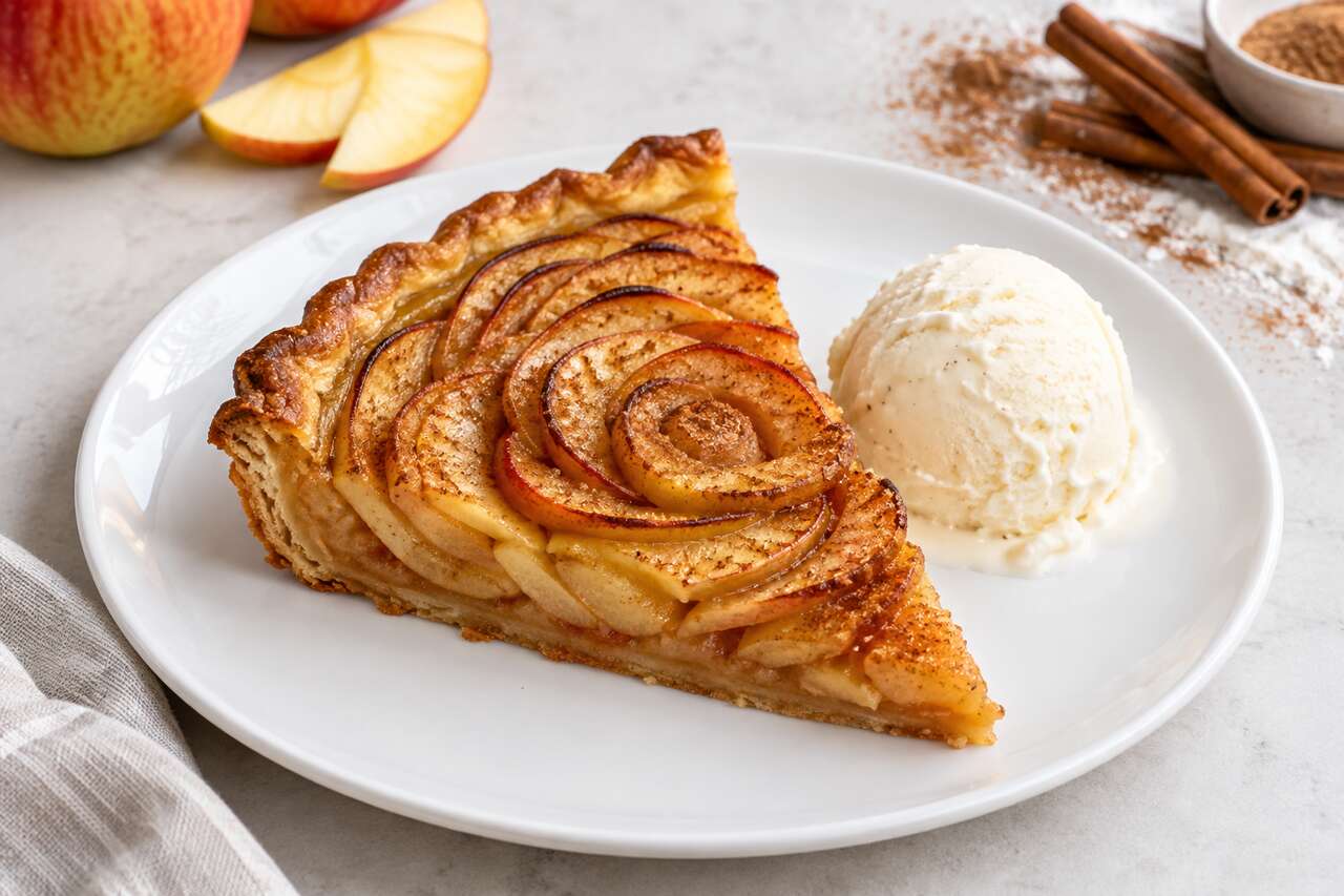 Recette de tarte aux pommes et cannelle