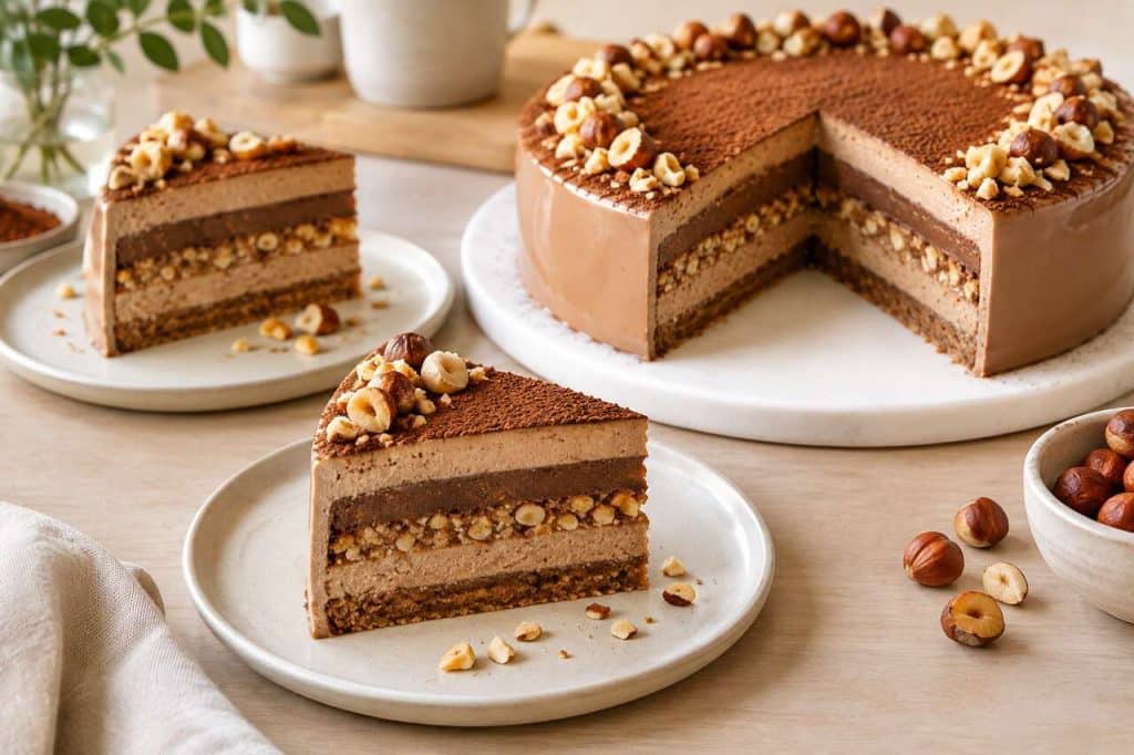 Recette d'entremets aux noisettes