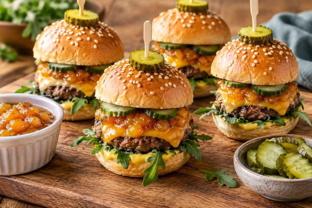Mini burgers aux pickles et chutney de mangue : la recette gourmande et originale