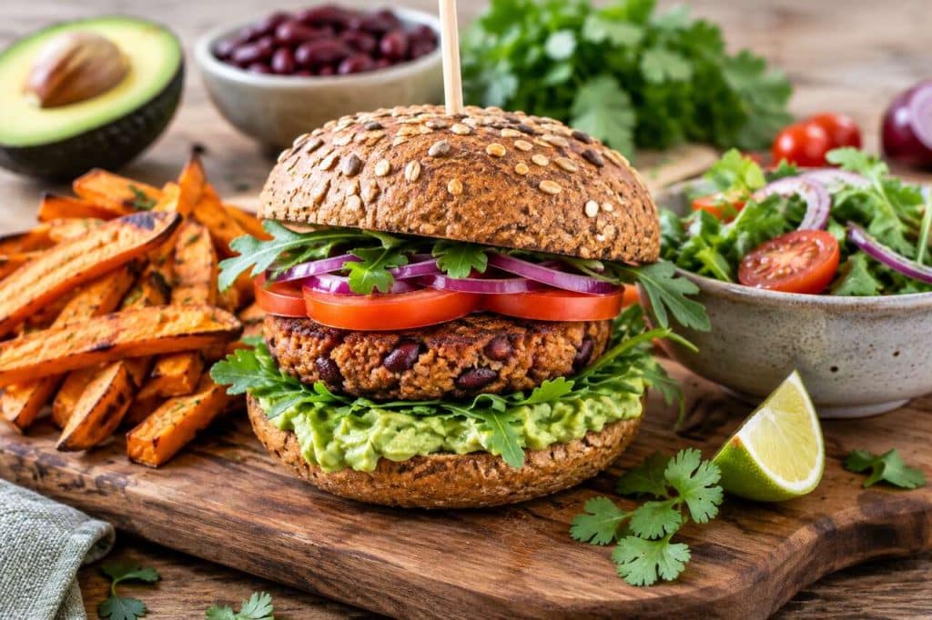 Recette d'avocado burger vegan et healthy