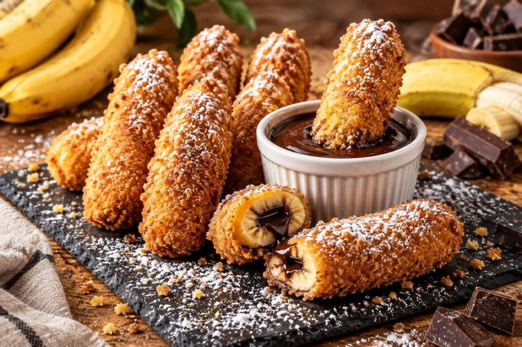 Recette de fingers banane chocolat croustillants et gourmands
