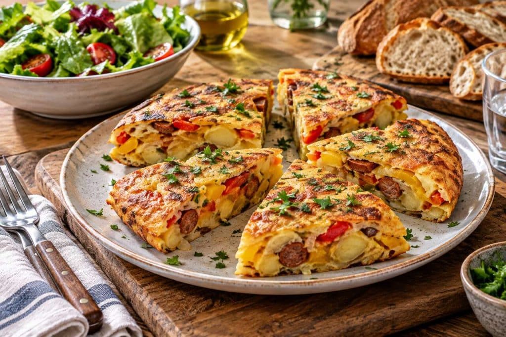 Recette de tortilla aux merguez et aux poivrons : un plat savoureux et convivial